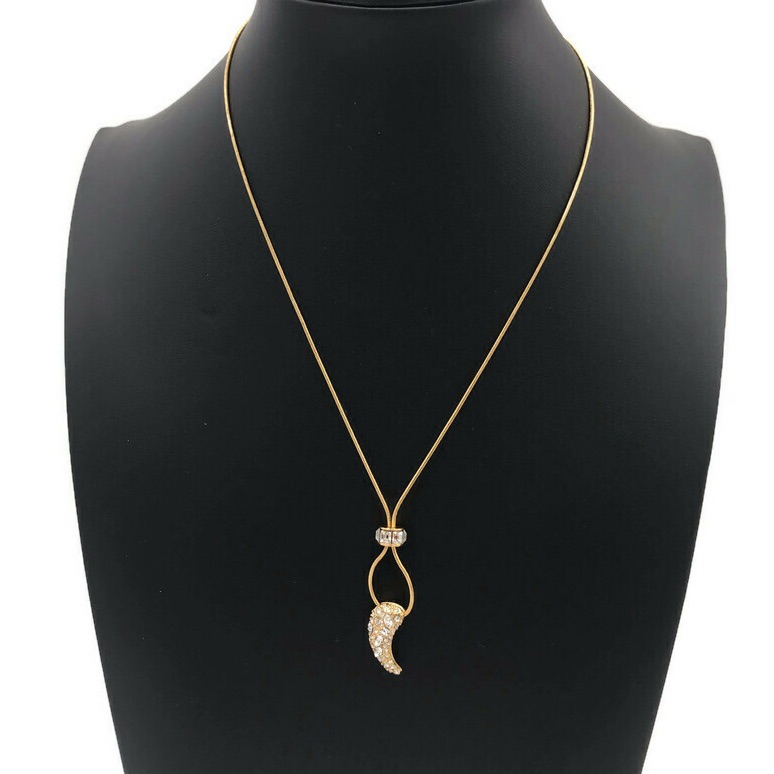 Rachel Zoe Pave Crystal Horn Necklace 49$